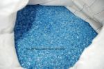 Blue hot-washed PET flakes - 1